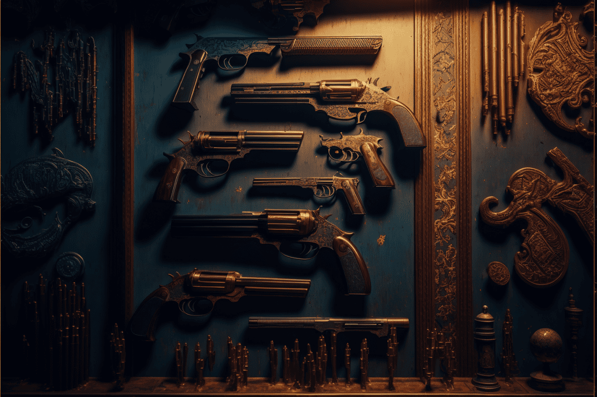 Wall of guns